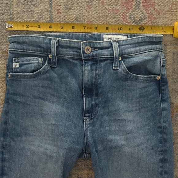 AG Adriano Goldschmied Light Blue Mari Crop Straight Leg Jeans - Picture 14 of 14